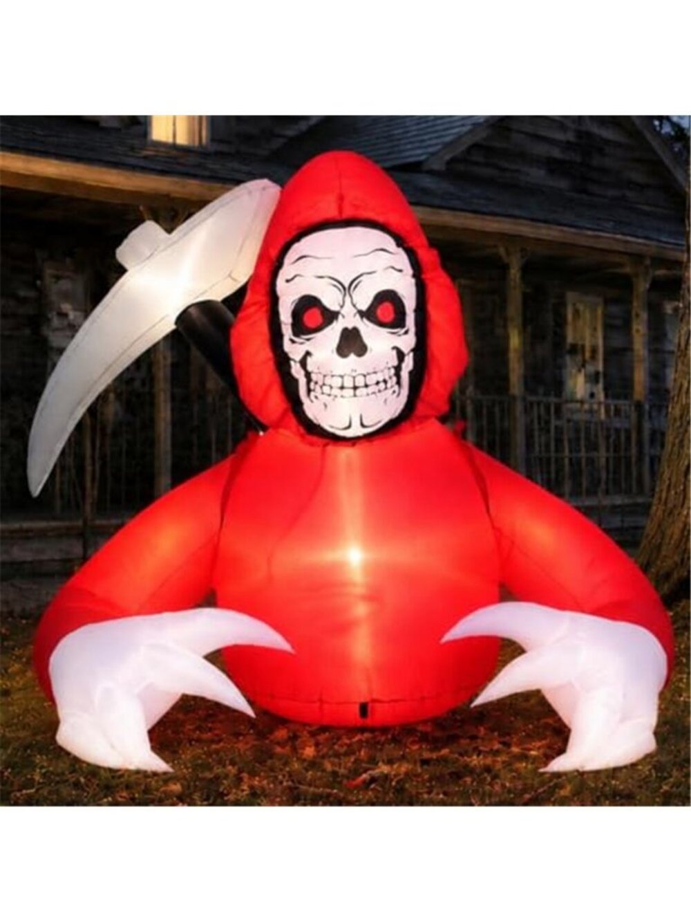 Halloween 6FT Red Grim Reaper Inflatable Outdoor Decorations